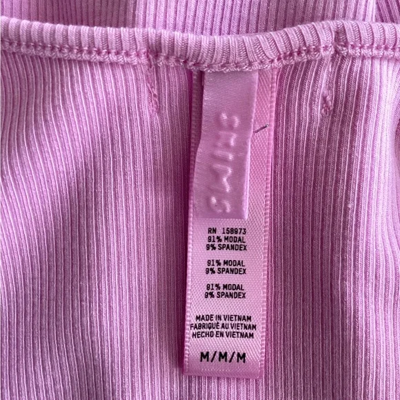 Skims Pink Soft Lounge Spaghetti Strap Bodycon Maxi Dress - Picture 9 of 10